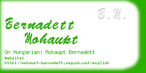 bernadett mohaupt business card